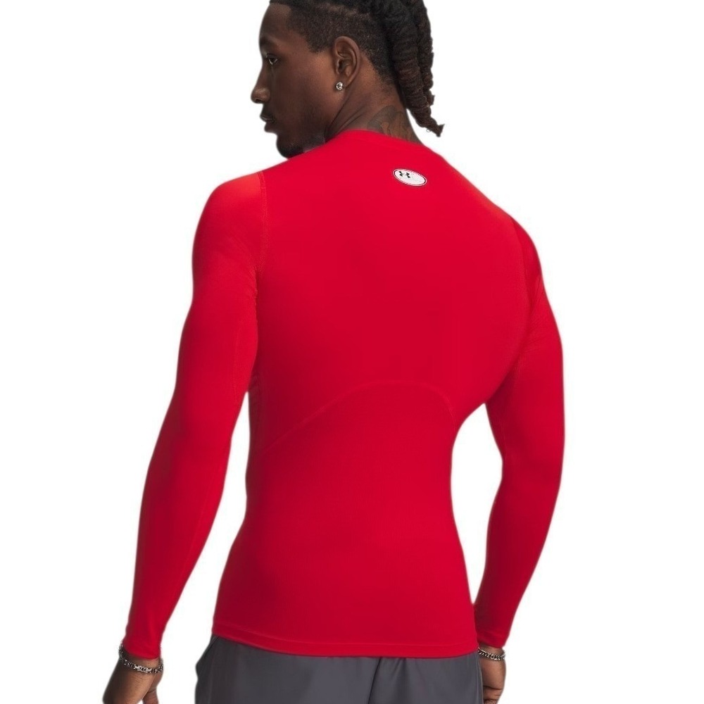 Under Armour HeatGear Mens‎ Compression Shirt XXL Red Long Sleeve Athletic NWT - Picture 2 of 12